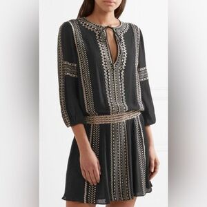 Alice + Olivia Jolene Embroidered Mini Dress Size 8